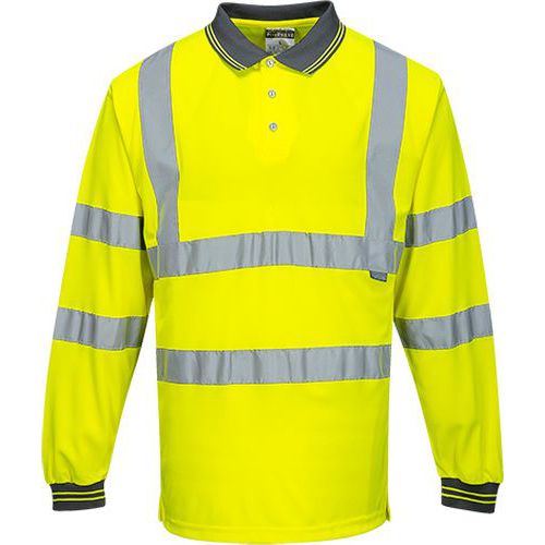 Reflexní polokošile s dlouhým rukávem Hi-Vis, žlutá, vel. XXL