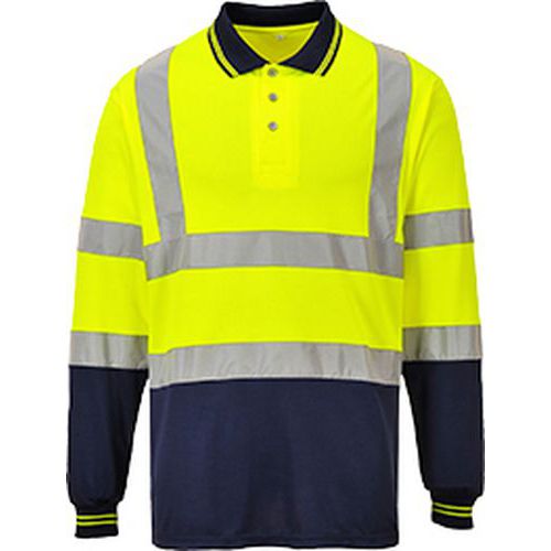Reflexní polokošile s dlouhým rukávem Plus Hi-Vis, žlutá/modrá, vel. L