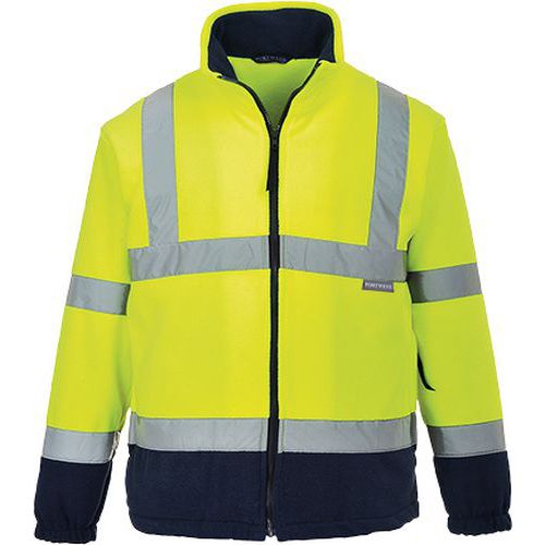 Reflexní fleecová bunda Hi-Vis, žlutá/modrá, vel. S