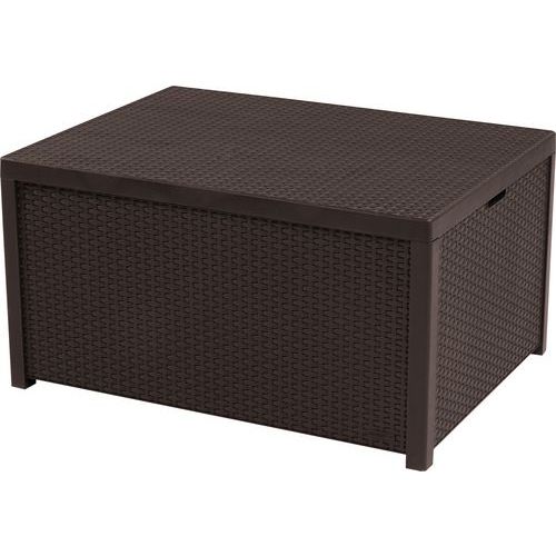 Zahradní stůl Arica s úložným prostorem, hnědý