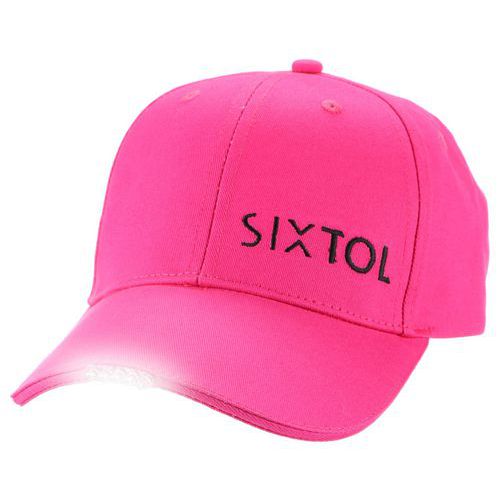 Kšiltovka s LED světlem B-CAP 25lm, nabíjecí, USB, univerzální velikost, růžová SIXTOL