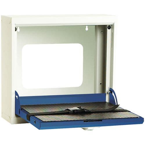 Kovová schránka na notebook Bott, šedá-modrá