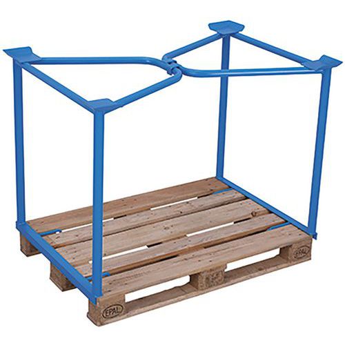 Paletový nástavec typ 65, modrý, 80 x 120 x 100 cm