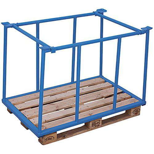 Paletový nástavec typ 75, modrý, 120 x 100 x 95,5 cm