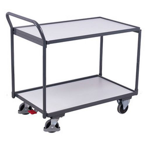 Antistatický policový vozík s madlem, do 250 kg, 2 police, 101 x 97,5 x 52,5 cm