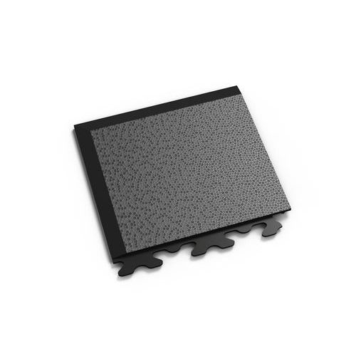 Zátěžová podlaha Fortelock Invisible, dezén hadí kůže, roh typ A, černý