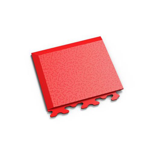 Zátěžová podlaha Fortelock Invisible, dezén hadí kůže, roh typ A, červený
