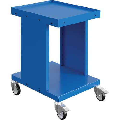 Dílenský vozík na materiál Sofame, 2 patra, 150 kg, modrý