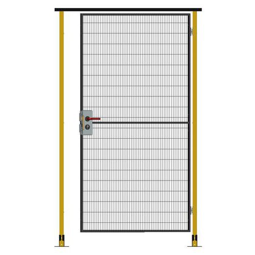 Jednokřídlé závěsné dveře, cylindrický zámek, výška 224 cm, průchod 120 cm