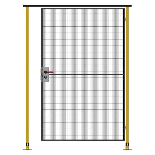 Jednokřídlé závěsné dveře, cylindrický zámek, výška 224 cm, průchod 150 cm