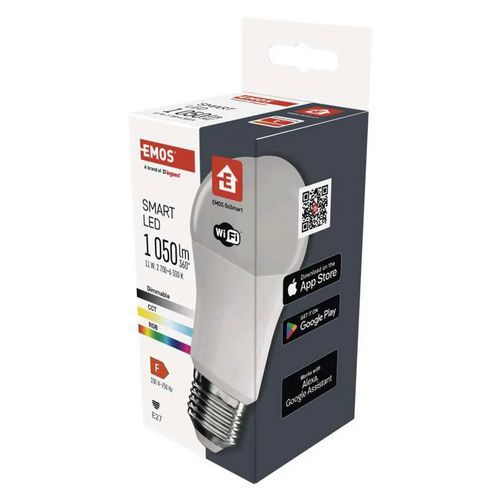 Chytrá LED žárovka GoSmart A60, E27, 11 W (75 W), 1 050 lm, RGB, stmívatelná, Wi-Fi