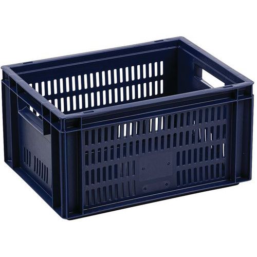 Stohovatelná plastová přepravka PP Manutan Expert s perforovanými stěnami, 19 l