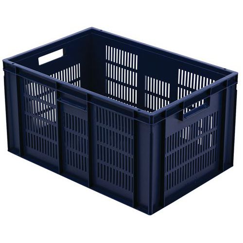 Stohovatelná plastová přepravka PP Manutan Expert s perforovanými stěnami, 60 l