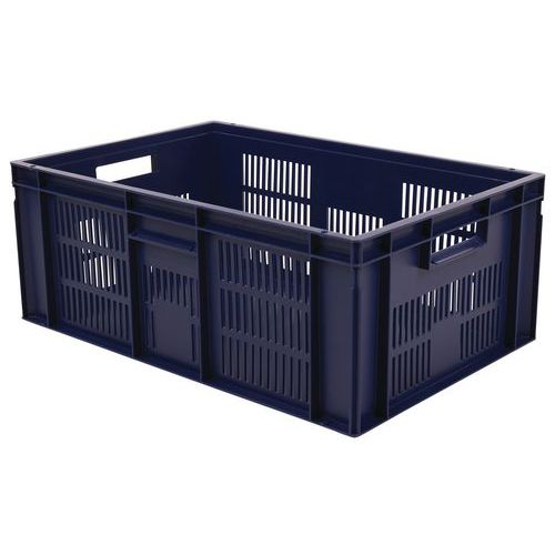 Stohovatelná plastová přepravka PP Manutan Expert s perforovanými stěnami, 45 l