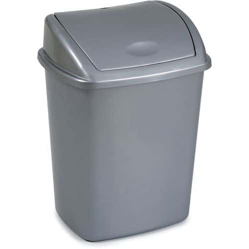 Odpadkový koš s výklopným víkem 15 l šedý