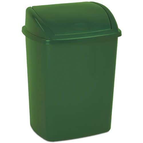 Odpadkový koš s výklopným víkem 26 l zelený