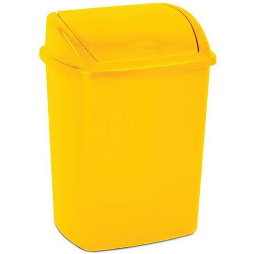 Odpadkový koš s výklopným víkem 26 l žlutý