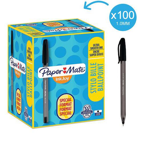 Kuličkové pero Paper Mate InkJoy, černé, 100 ks