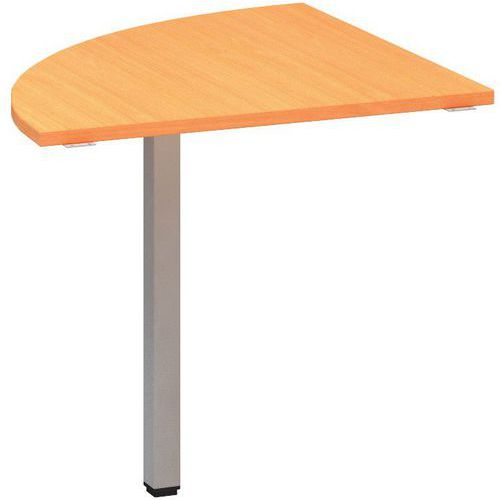 Stolová přístavba Alfa 200, 80 x 80 x 74,2 cm, 1/4 kruh, dezén buk Bavaria, RAL9022