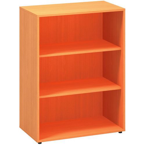 Střední široká skříň Alfa 500, 106,3 x 80 x 45 cm, otevřená, dezén buk Bavaria