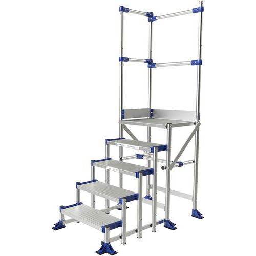Přístupová plošina Meca Modul Tubesca-Comabi, 2 zábradlí, 5 stupňů, délka podlahy 0,5 m