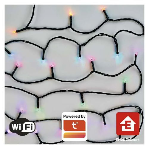 LED vánoční řetěz GoSmart , 12 m, venkovní i vnitřní, RGB, programy, časovač, Wi-Fi