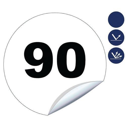 Kruhová značka Novap omezení rychlosti "90" - 200 mm, nálepka