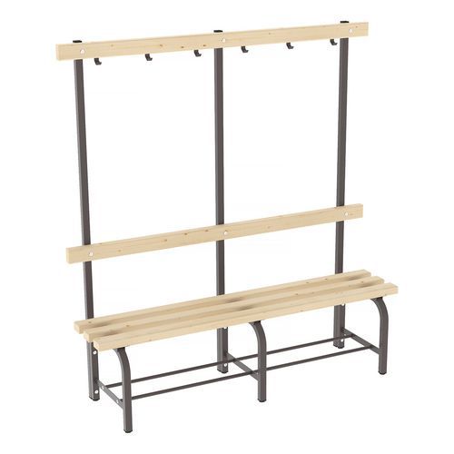 Lavice Mary s věšákovou stěnou, 150 cm, hnědá