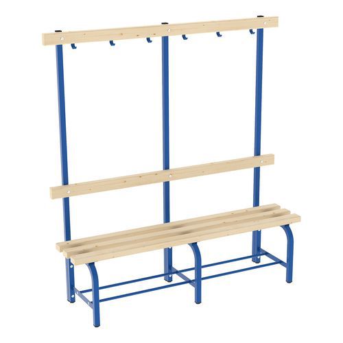 Lavice Mary s věšákovou stěnou, 150 cm, modrá