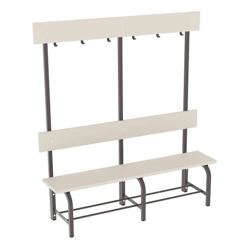 Lavice Aneta s věšákovou stěnou, 150 cm, hnědá