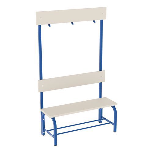 Lavice Nela s věšákovou stěnou, 100 cm, modrá