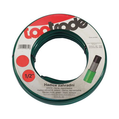 TOPTRADE hadice zahradní, zeleno - černá, neprůhledná, 1", 10 m
