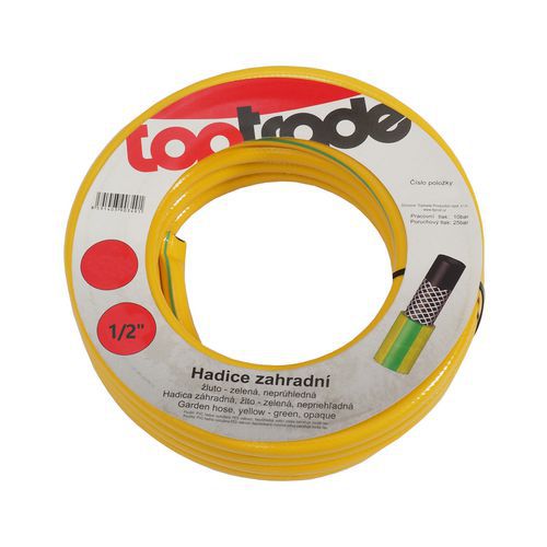TOPTRADE hadice zahradní, žluto - zelená, neprůhledná, 1", 10 m