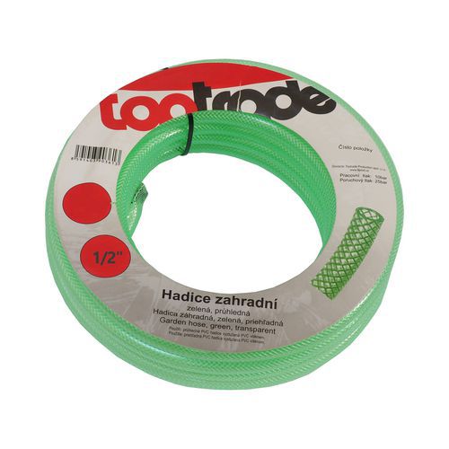 TOPTRADE hadice zahradní, zelená, průhledná, 3/4", 10 m