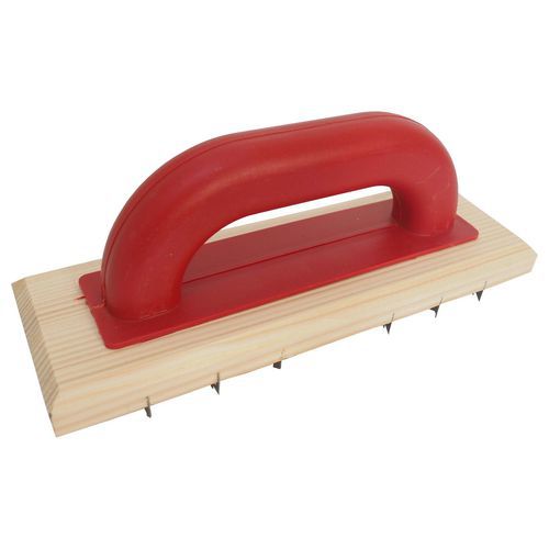 TOPTRADE škrabák malý, dřevěný, na ytong, profi, 260 x 85 mm