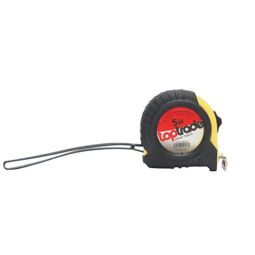 TOPTRADE metr svinovací, s pogumovaným obalem a magnetem, 16 mm x 3 m, profi