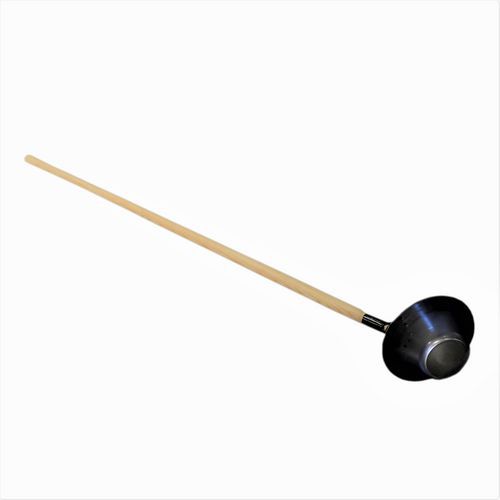 TOPTRADE naběračka ocelová, průměr 210 mm, s násadou 160 cm