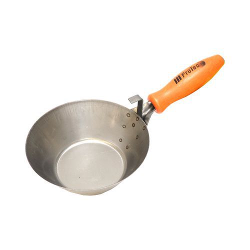 ProTec naběračka, ocelová, s dřevěnou rukojetí, průměr 160 mm