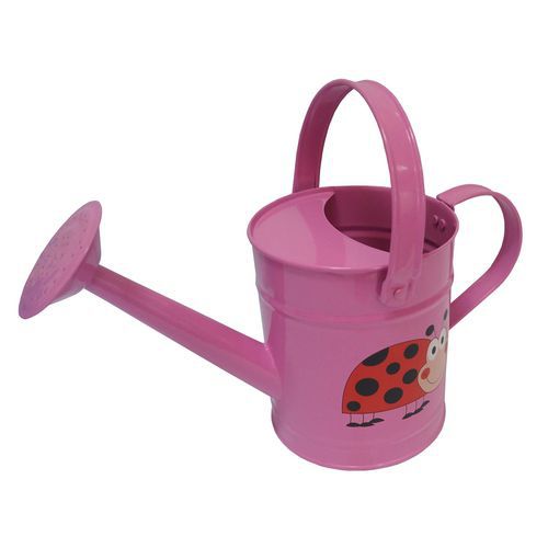 REFLEX dětské zahradní nářadí - konev, kovová, 1,6 l, růžová