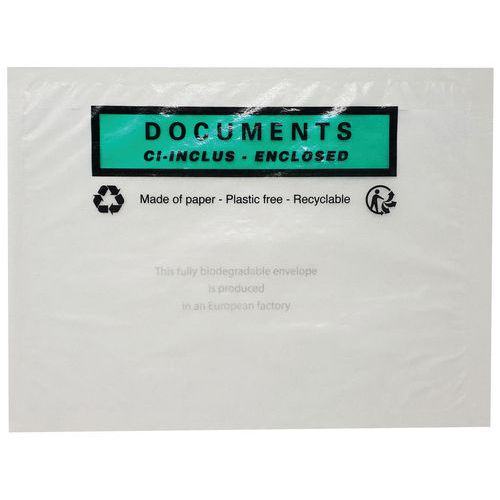 Samolepicí kapsy na dokumenty, s potiskem, 120 x 162 mm, 1 000 ks
