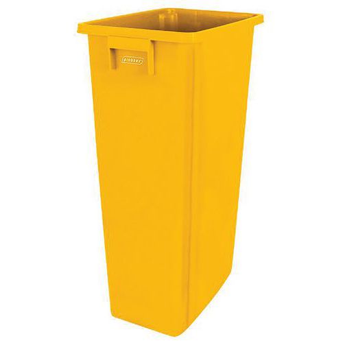 Plastový odpadkový koš Probbax na tříděný odpad, 80 l, žlutý
