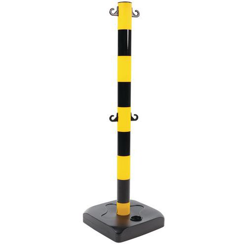 Plastový zahrazovací sloupek Manutan Expert, výška 90 cm, černý/žlutý