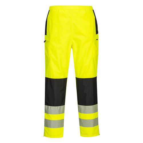 Dámské kalhoty do deště PW3 Hi-Vis, černá/žlutá, vel. XL