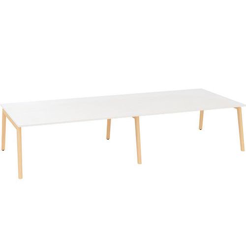 Kancelářský stůl Bench Alfa Root, 360 x 160 x 74,2 cm, bílý