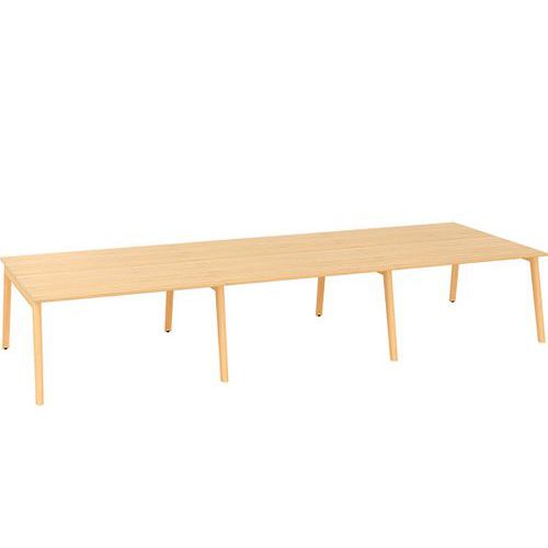 Kancelářský stůl Bench Alfa Root, 420 x 160 x 74,2 cm, dub