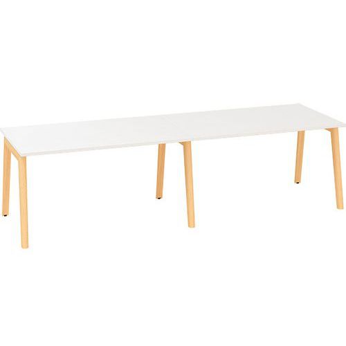 Konferenční stůl Alfa Root, 280 x 100 x 74,2 cm, bílý