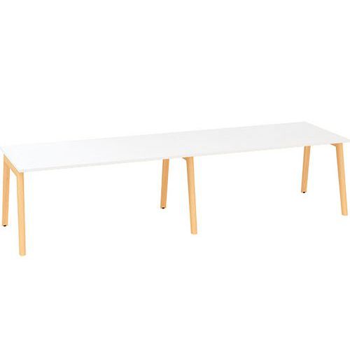 Konferenční stůl Alfa Root, 320 x 100 x 74,2 cm, bílý