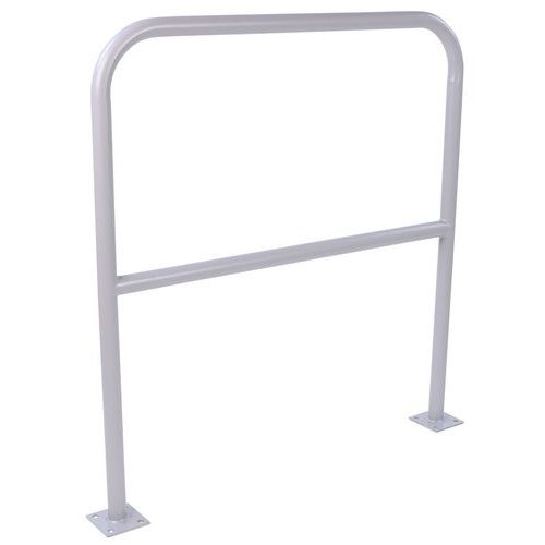 Kovová zábrana Manutan Expert, délka 100 cm, průměr 38 mm, šedá