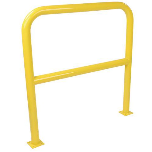 Kovová zábrana, délka 100 cm, průměr 59 mm, žlutá - Manutan Expert
