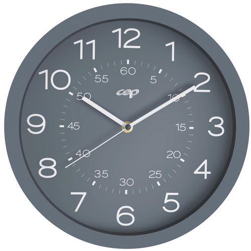Analogové hodiny CEP Riviera 820, průměr 30 cm, šedé